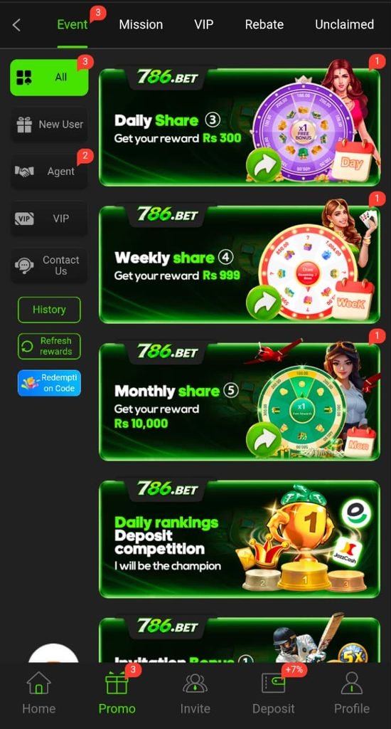 786Bet Game Bonous